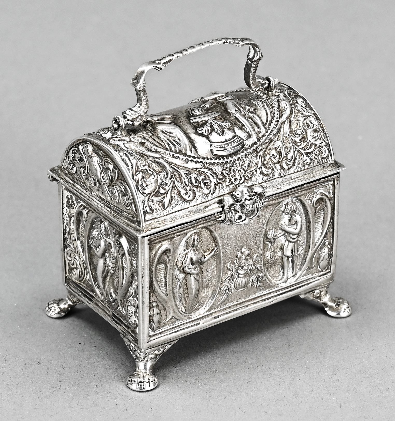 Null Scatola per nodi in argento, 833/000, modello rettangolare con coperchio co&hellip;