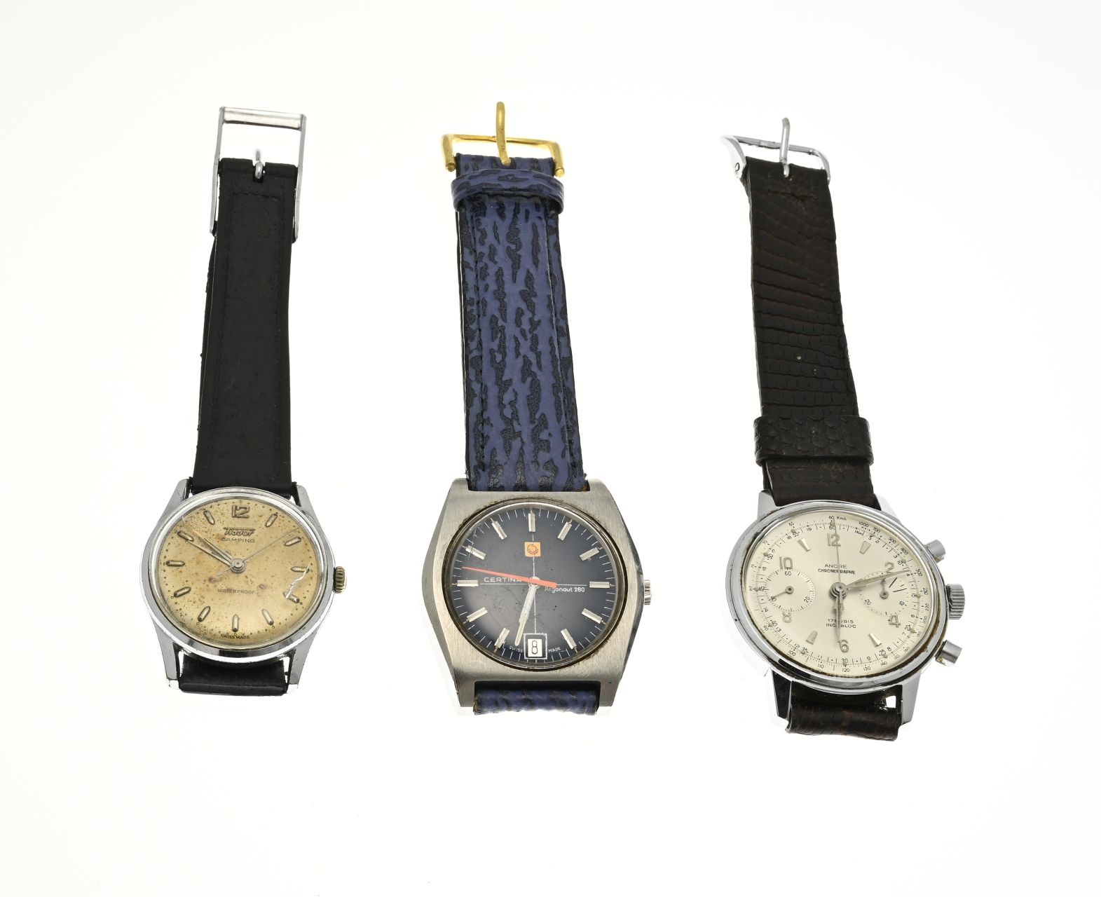 Null Lot comprenant trois montres mécaniques, dont une Certina Argonaut avec un &hellip;