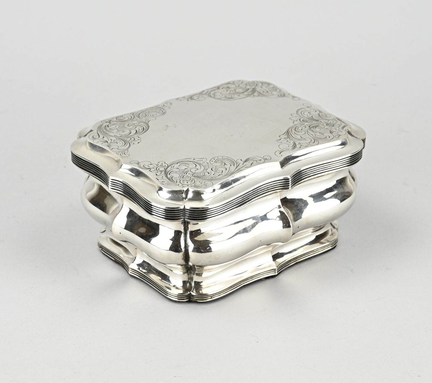 Null Scatola per biscotti in argento, 833/000, rettangolare sagomata, di forma a&hellip;