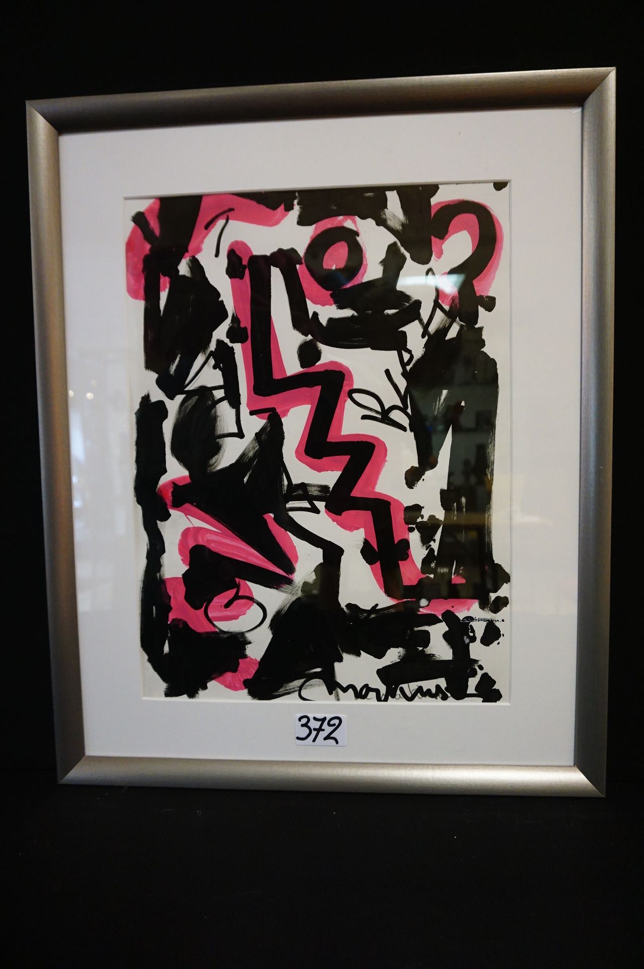 LUC MARTINSEN (1951 - ) "Moderne Komposition" - Acryl - Signiert - 38 x 28 cm
