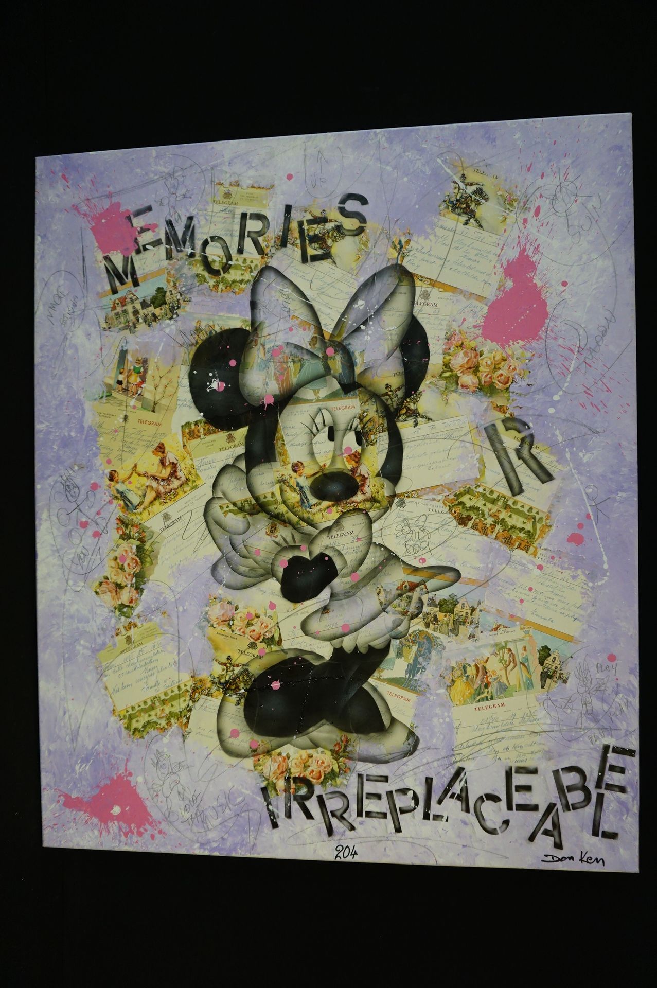 DON KEN (1956 - ) "Souvenirs irremplaçables" - Acrylique sur toile - Signé - Ave&hellip;