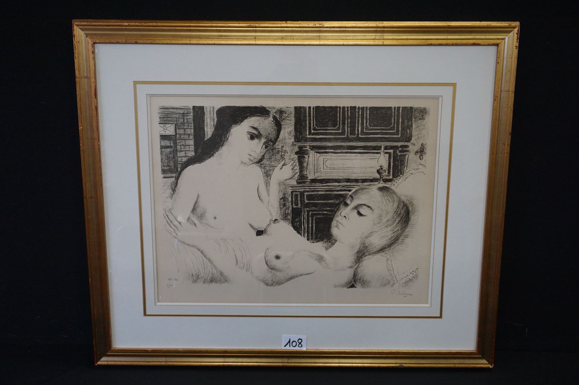 Paul DELVAUX (1897 - 1994) "Le sommeil" - 石版画 - 铅笔签名 - 编号6/50 - 1970年 - MIRA JAC&hellip;