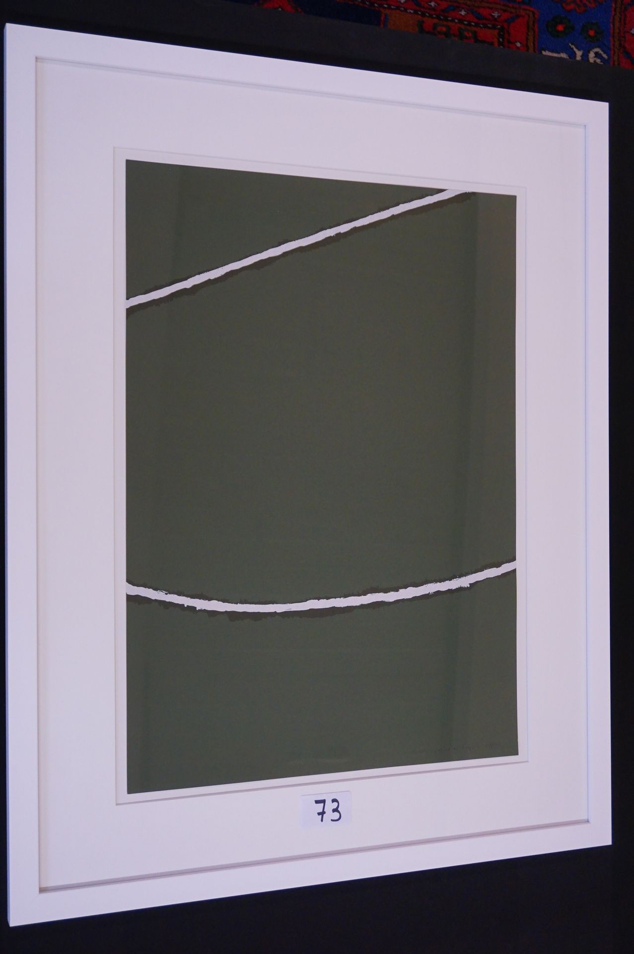 RAOUL DE KEYSER (1930 - 2012) "粉笔线" - 彩色丝网印刷 - 签名 - 编号14/100 - 70 x 50 cm