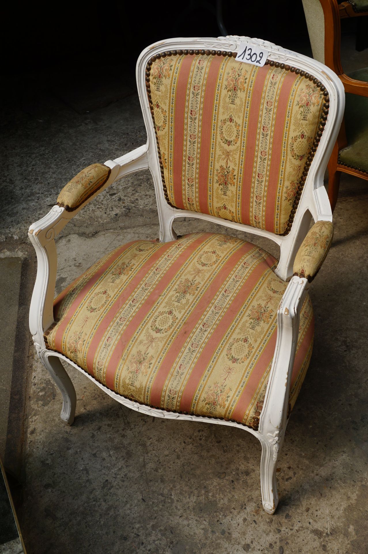 Null Polychrome armchair in Louis XV style