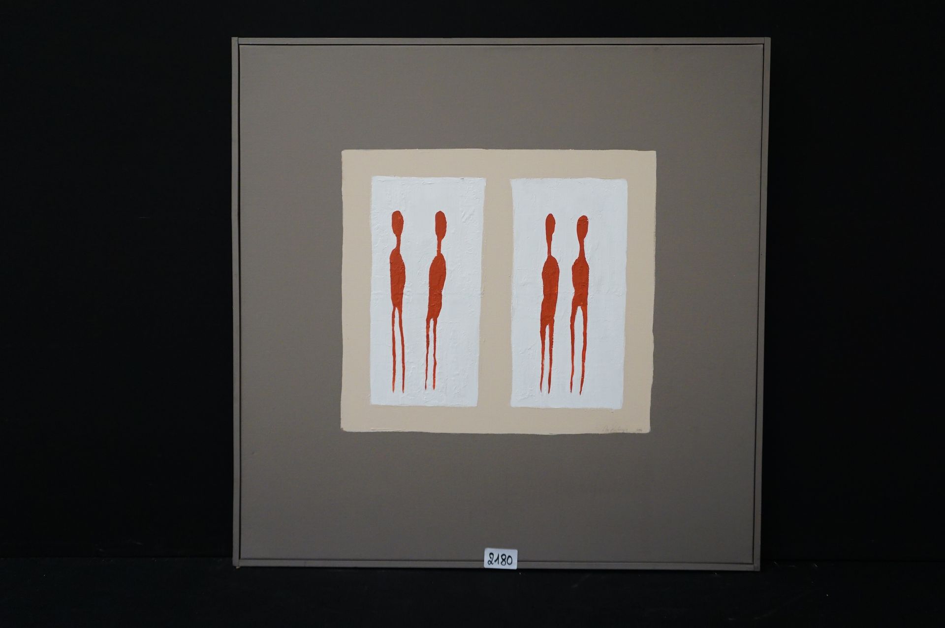 MONIQUE HAELEWYN "Moderne Komposition" - Öl auf Leinwand - Signiert - Datiert 20&hellip;