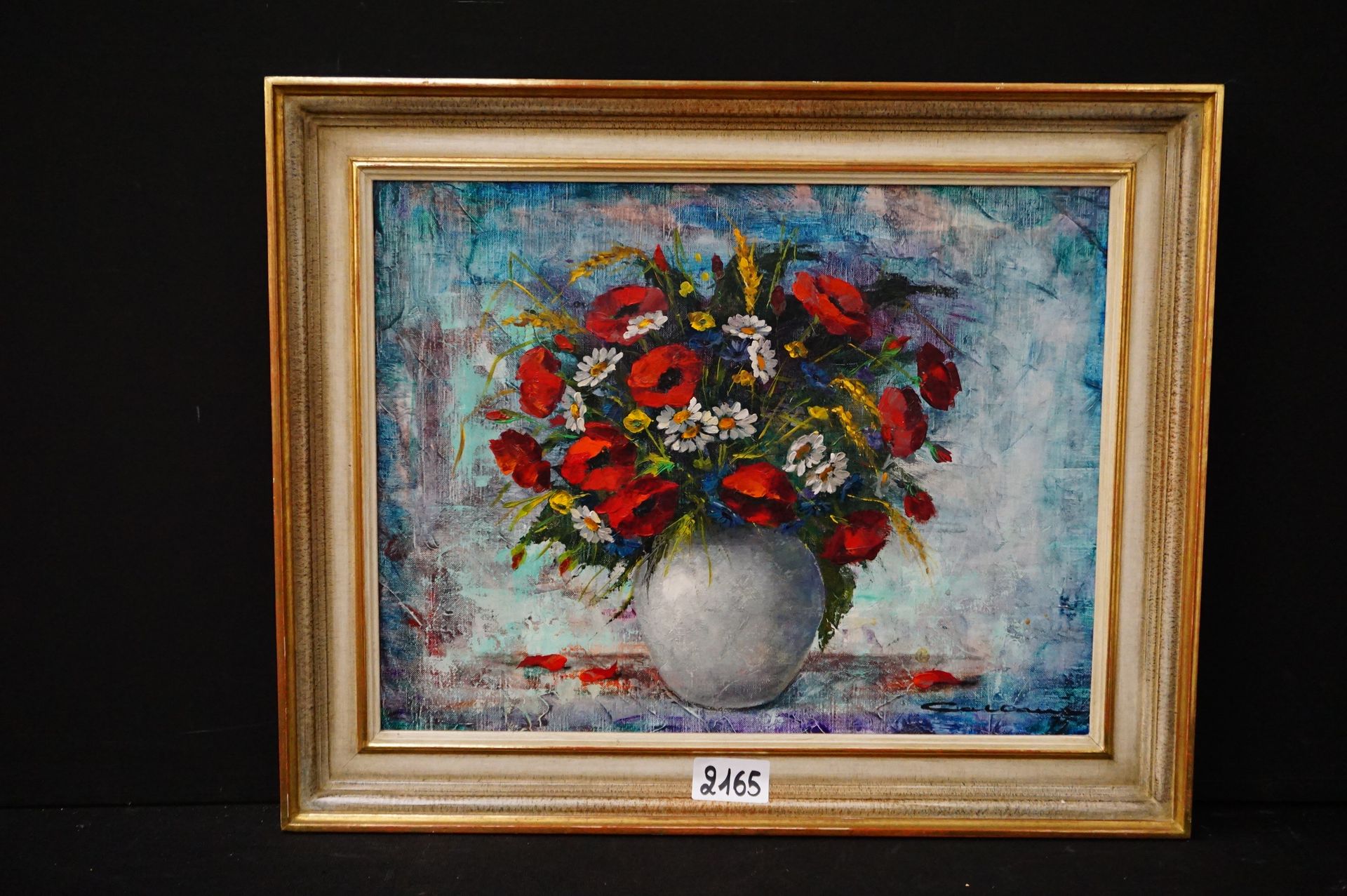 JACQUES CALLAERT (1921 - 1996) "Nature morte aux fleurs" - Huile sur toile - Sig&hellip;