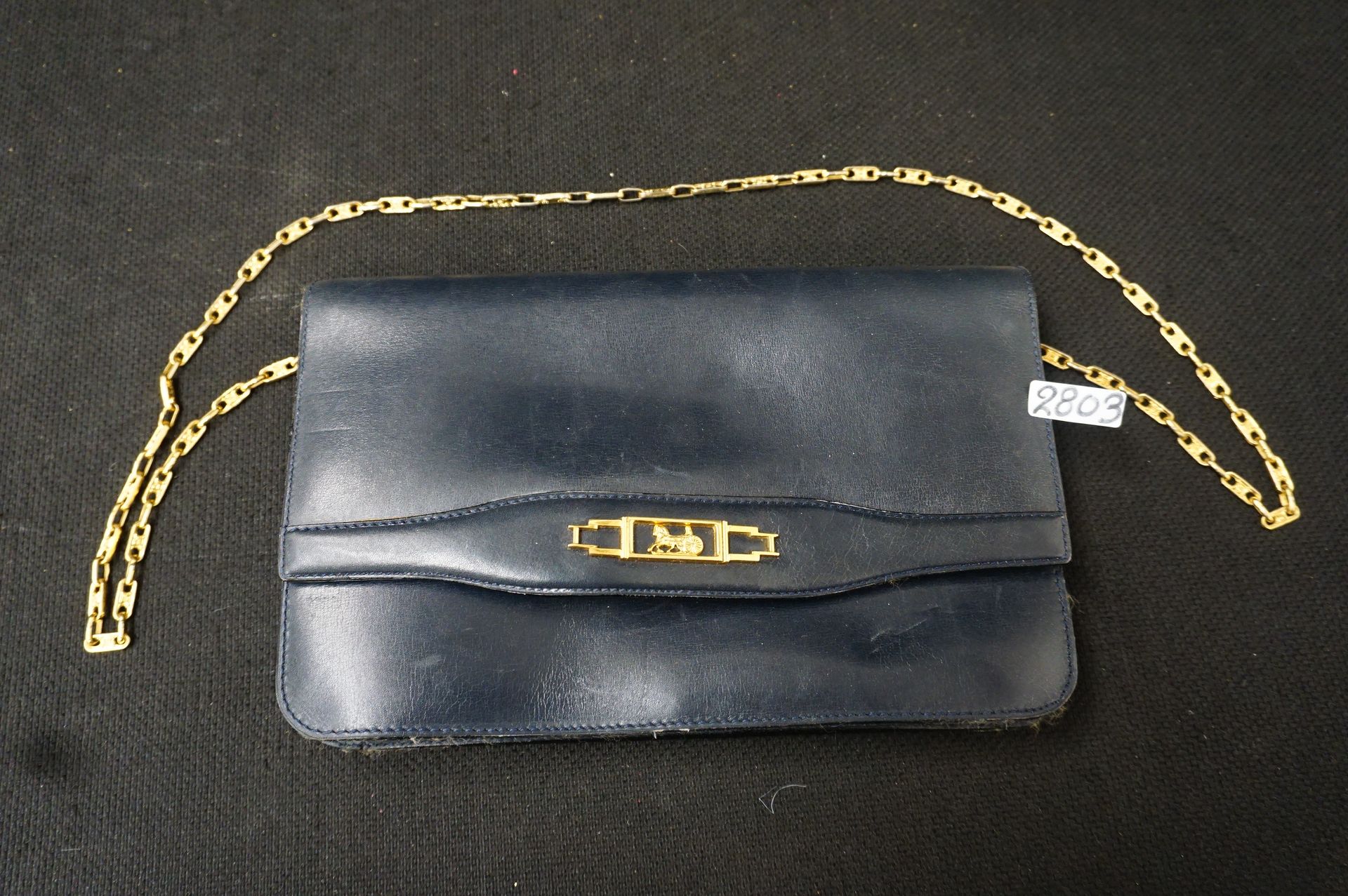 Null Sac à bandoulière vintage en cuir - "CELINE PARIS