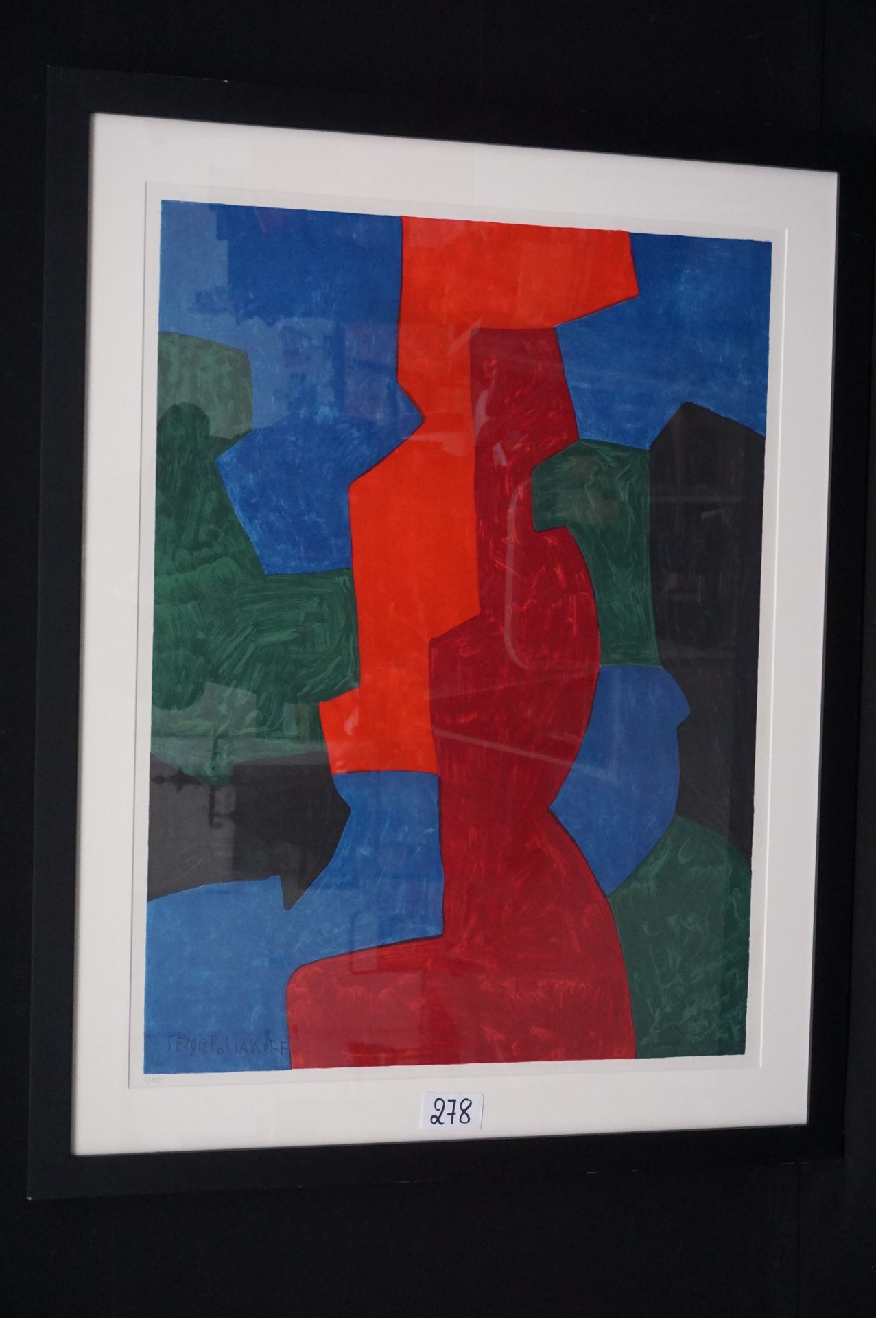 SERGE POLIAKOFF (1900 - 1969) "Moderne Komposition" - Lithographie - Signiert in&hellip;