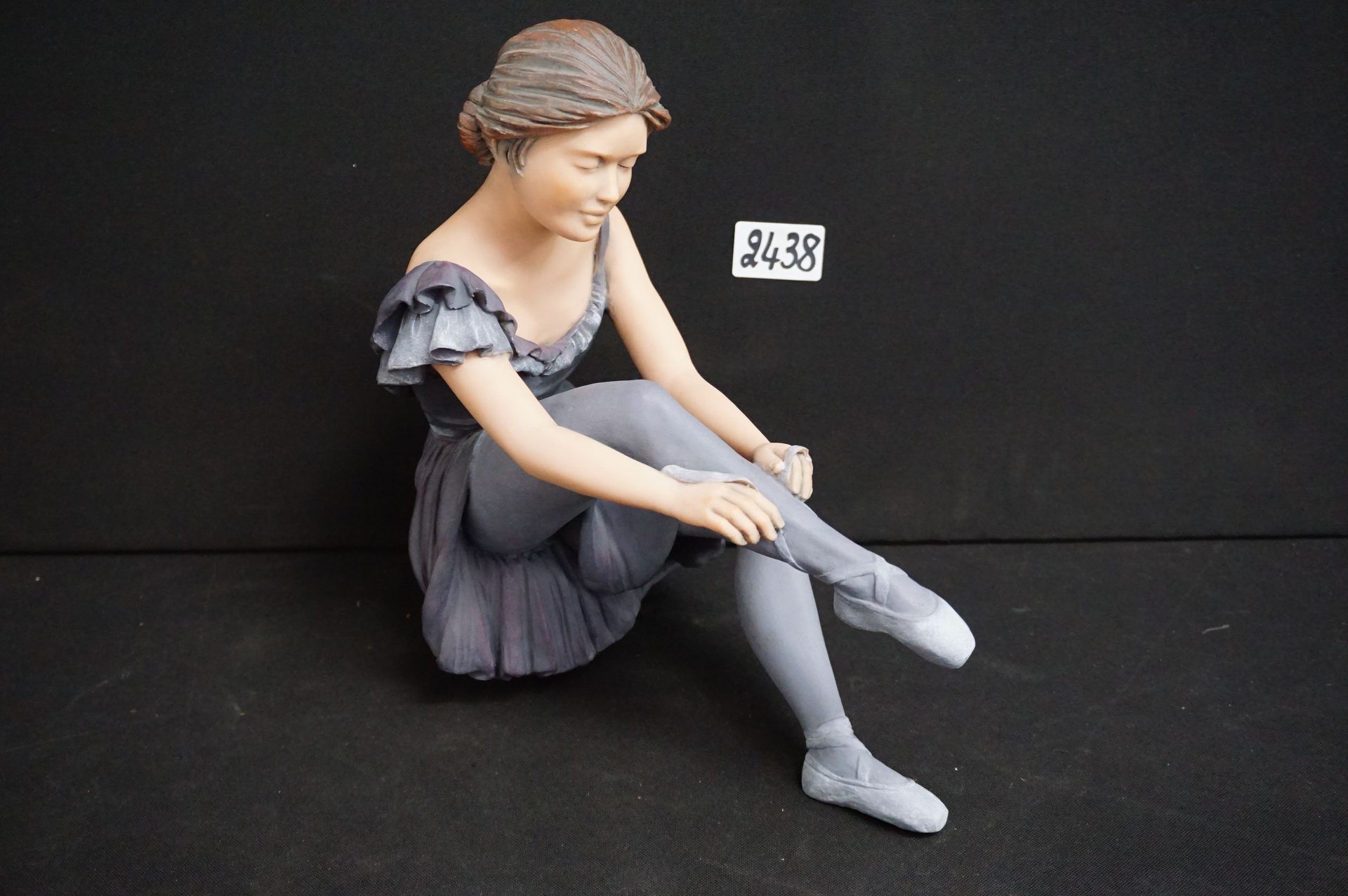 ELISA Sculpture en céramique espagnole - Signée ELISA - "Ballerina" - Numérotée &hellip;