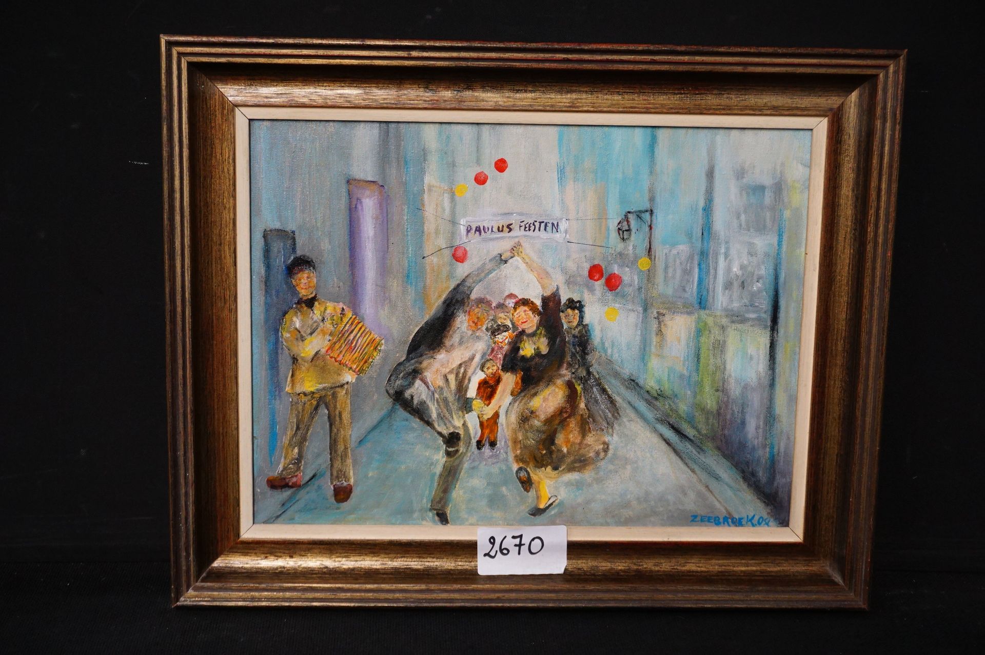 OSCAR ZEEBROEK (1938 - 2022) "Paul célèbre" - Huile sur toile - Signée - 30 x 40&hellip;