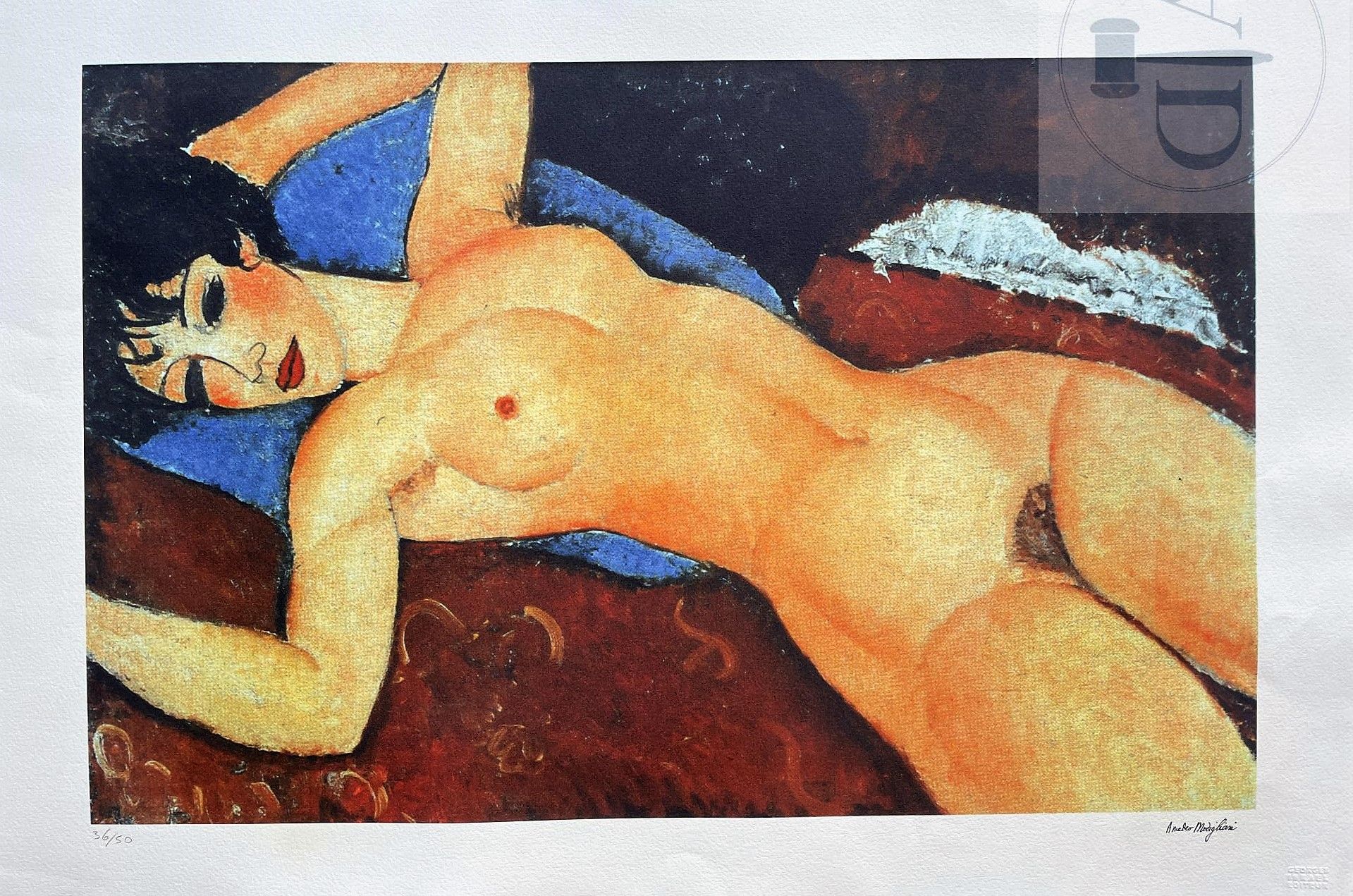 Null Modigliani/Litografía publicada por "Georges Israel". N°/50 ex. Sello "Gale&hellip;