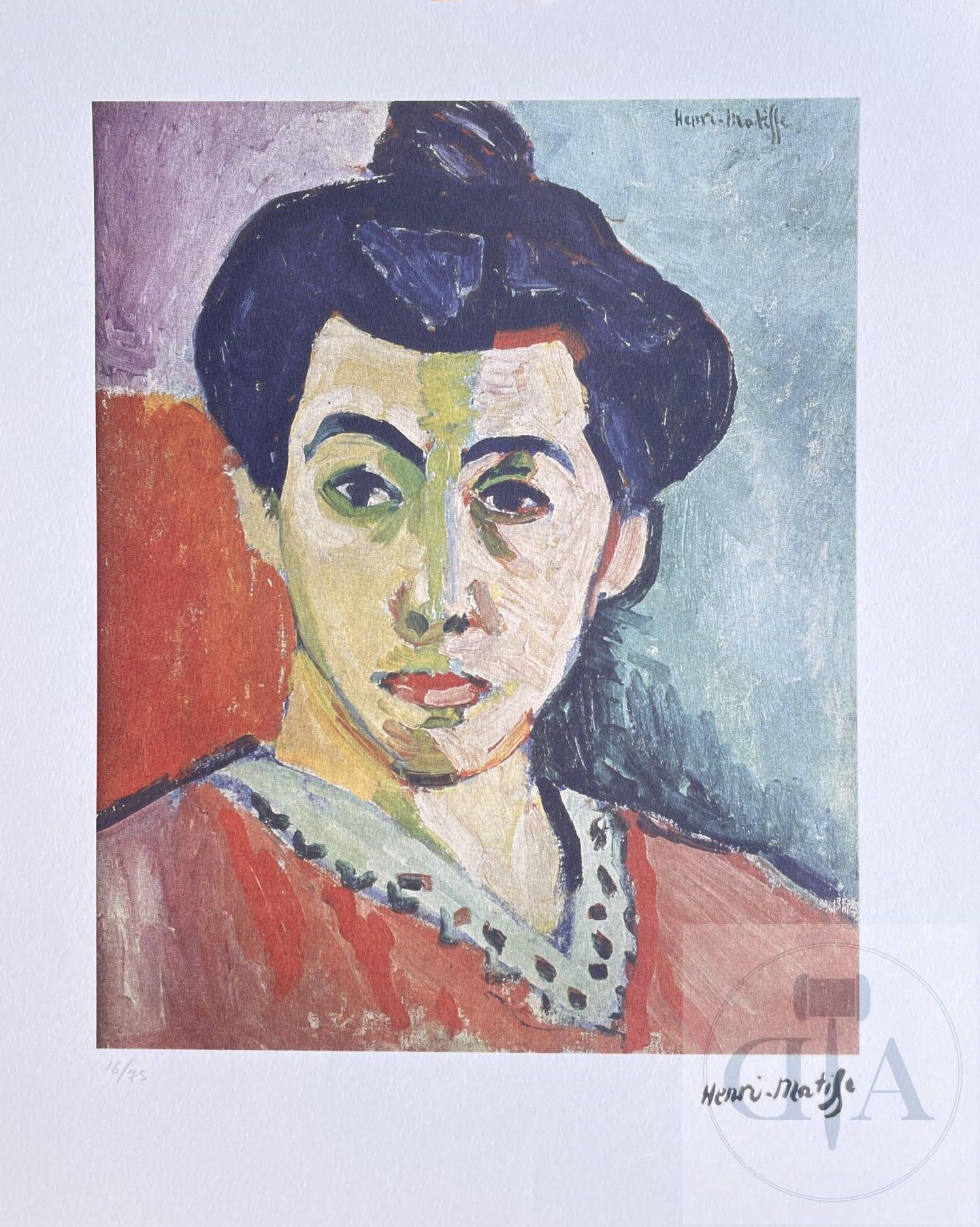 Null Matisse/Lithographie herausgegeben von "SPADEM" im Jahr 1995 und n°/75 ex. &hellip;