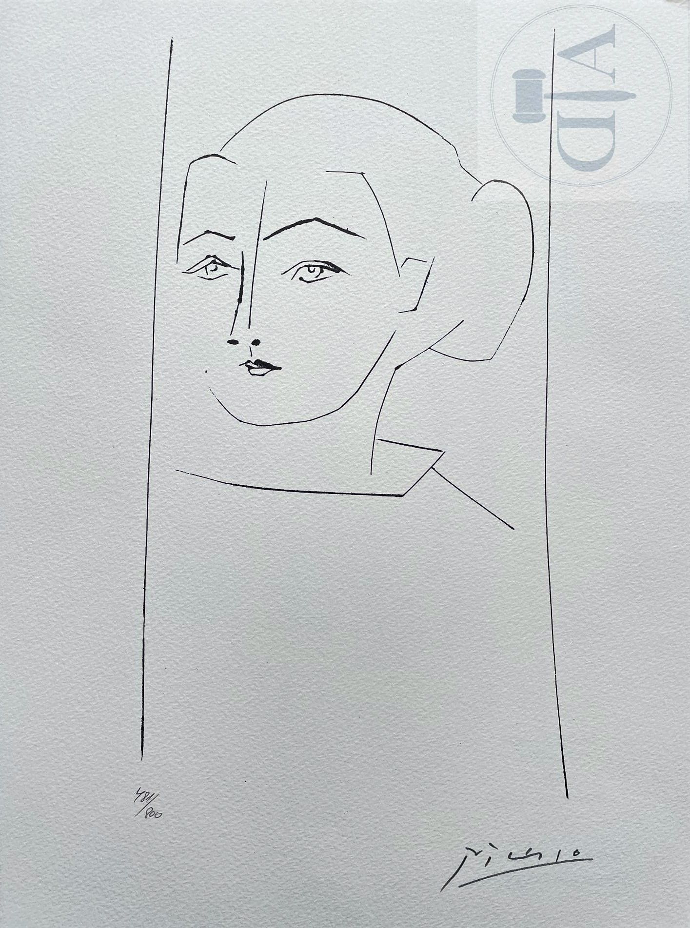 Null Picasso/Litografía "Gongora planche XV" publicada en 1972 y n°/800 ex. 28 X&hellip;