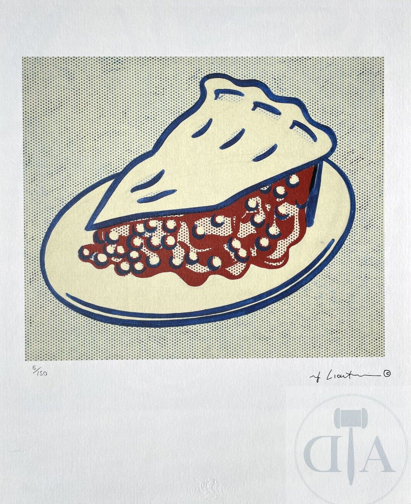 Null Lichtenstein/Lithograph published by Styria Studio. Stamp "Castelli Graphic&hellip;
