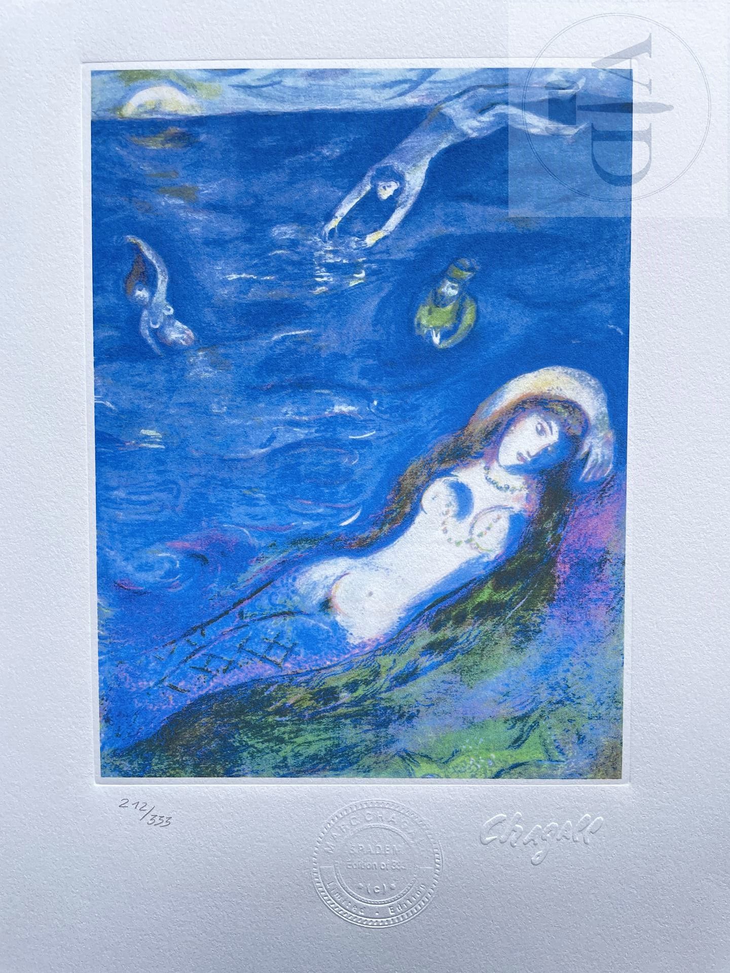 Null Chagall/Lithographie veröffentlicht 1985 und n°/333 ex. 33 X 38 cm