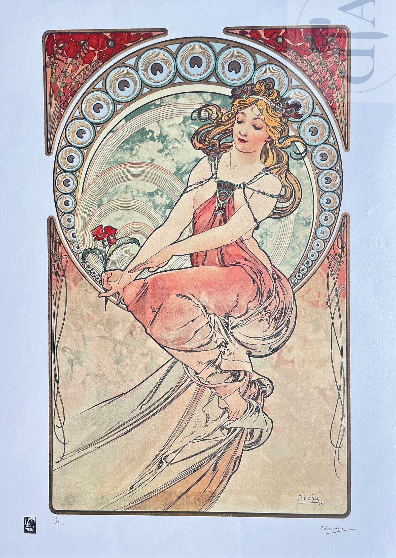 Null Mucha/Lithograph published by "La Plume" n°/100 ex. Certificate included. N&hellip;