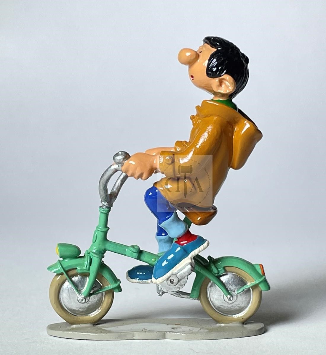 Null Franquin/Spirou. Ref 4699 "Gaston sur son mini vélo vert" édité à 1500 ex e&hellip;