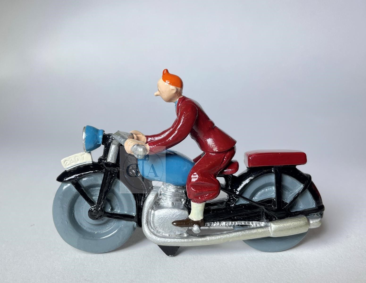 Null 
Hergé/Tintin. Ref Pixi 4512 "Tintin in moto". Dall'album "Ottokar's sceptr&hellip;