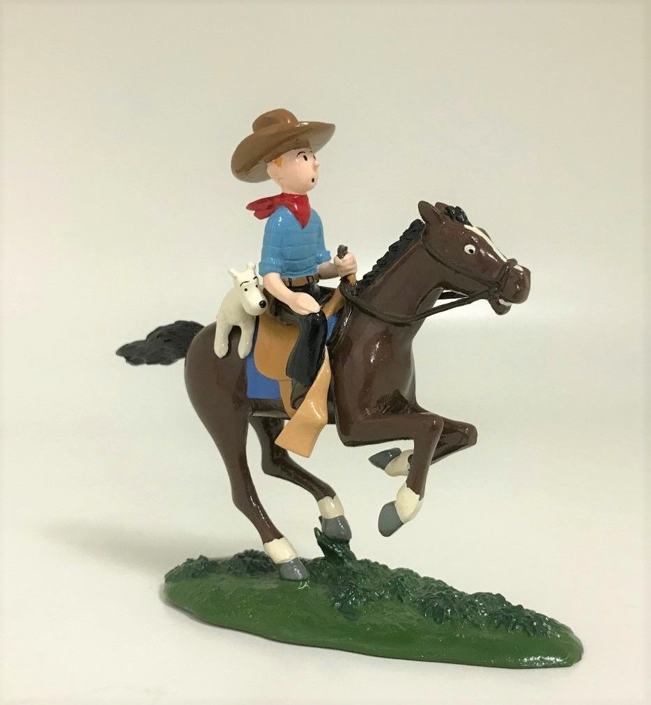 Null 
Hergé/Tintin. Ref Pixi 4543 "Tintin Cowboy e Snowy a cavallo". Dall'album &hellip;