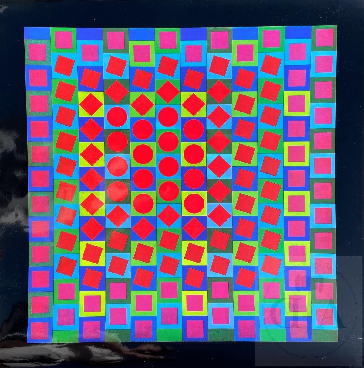 Null Vasarely Victor/Lithograph "Holovan" published on glossy paper by "Griffon"&hellip;