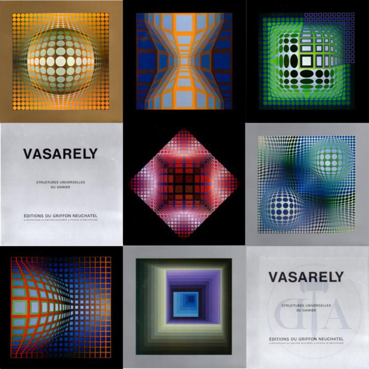 Null Vasarely/Portfolio "Structures universelles du damier" publicado en 1975. C&hellip;