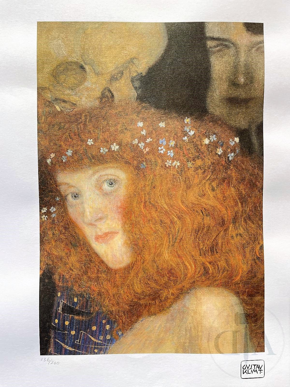Null Gustave Klimt/Litografia pubblicata intorno al 1990, n°/200 ex con timbro d&hellip;