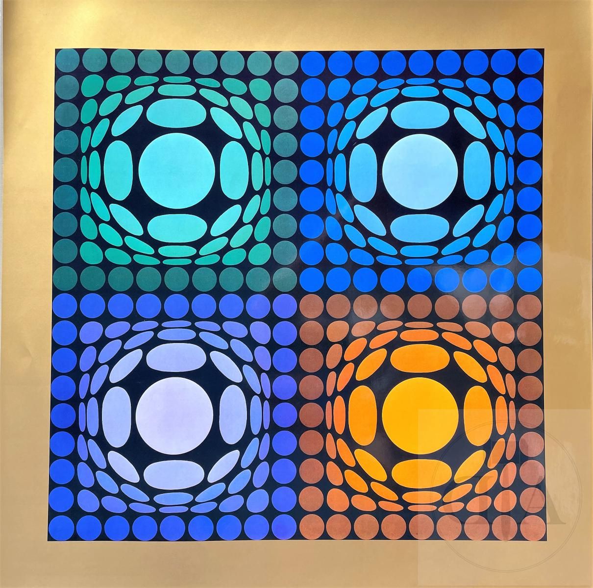 Null Vasarely Victor/Lithograph "Vega" published on glossy paper by "Griffon" in&hellip;