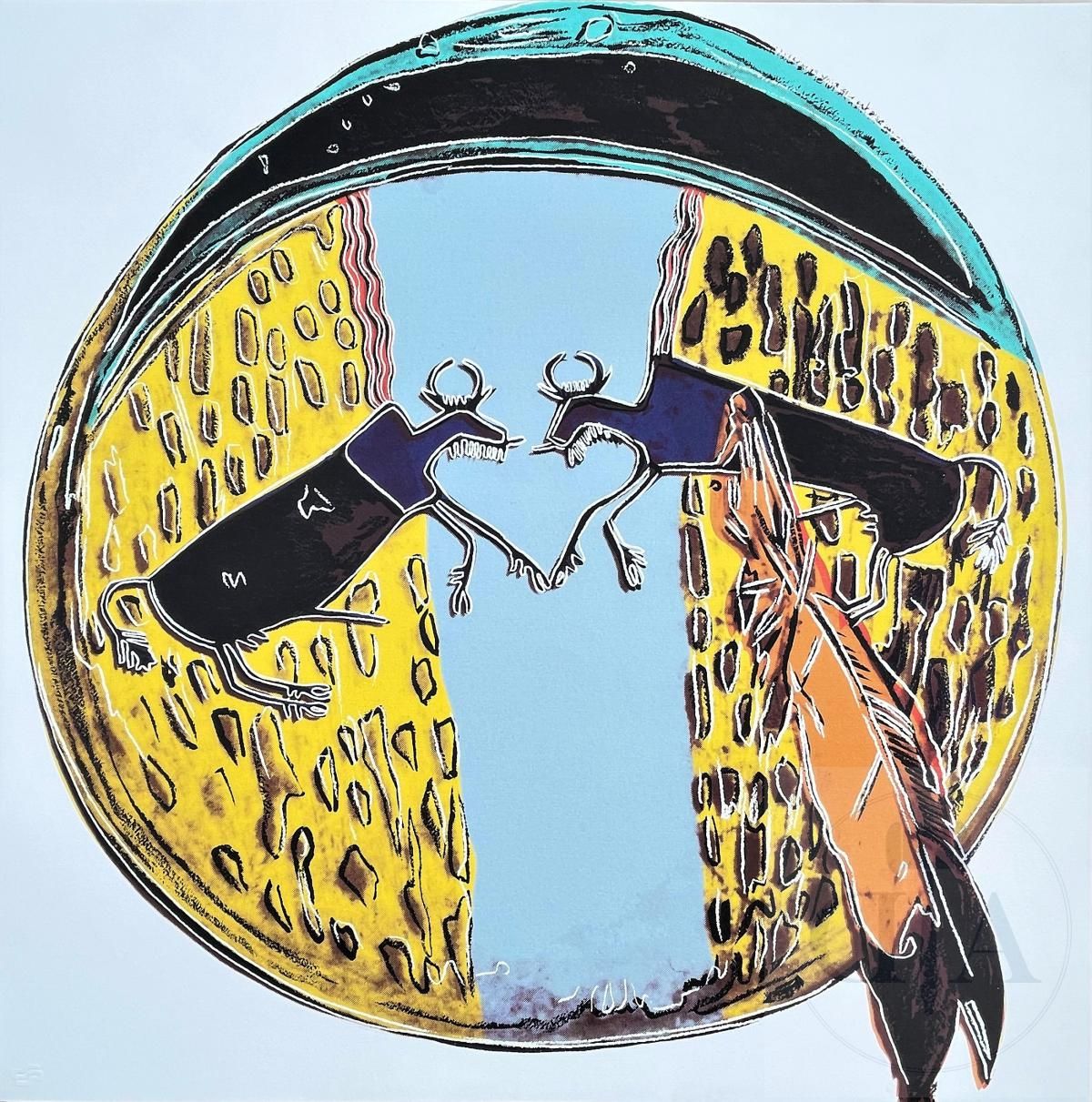 Null Andy Warhol/Cowboys and Indians. Litografía que ilustra un escudo de los in&hellip;