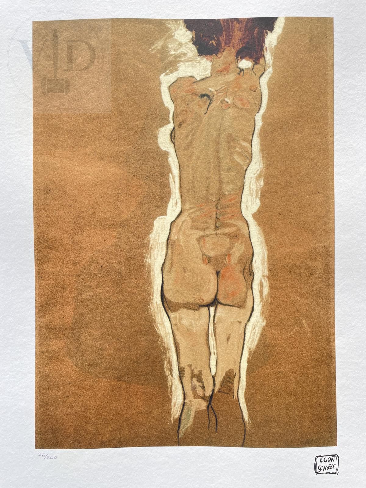 Null Egon Schiele/Lithographie n°/200 ex. Cachet sec "SPADEM". Etat neuf. 70 X 5&hellip;