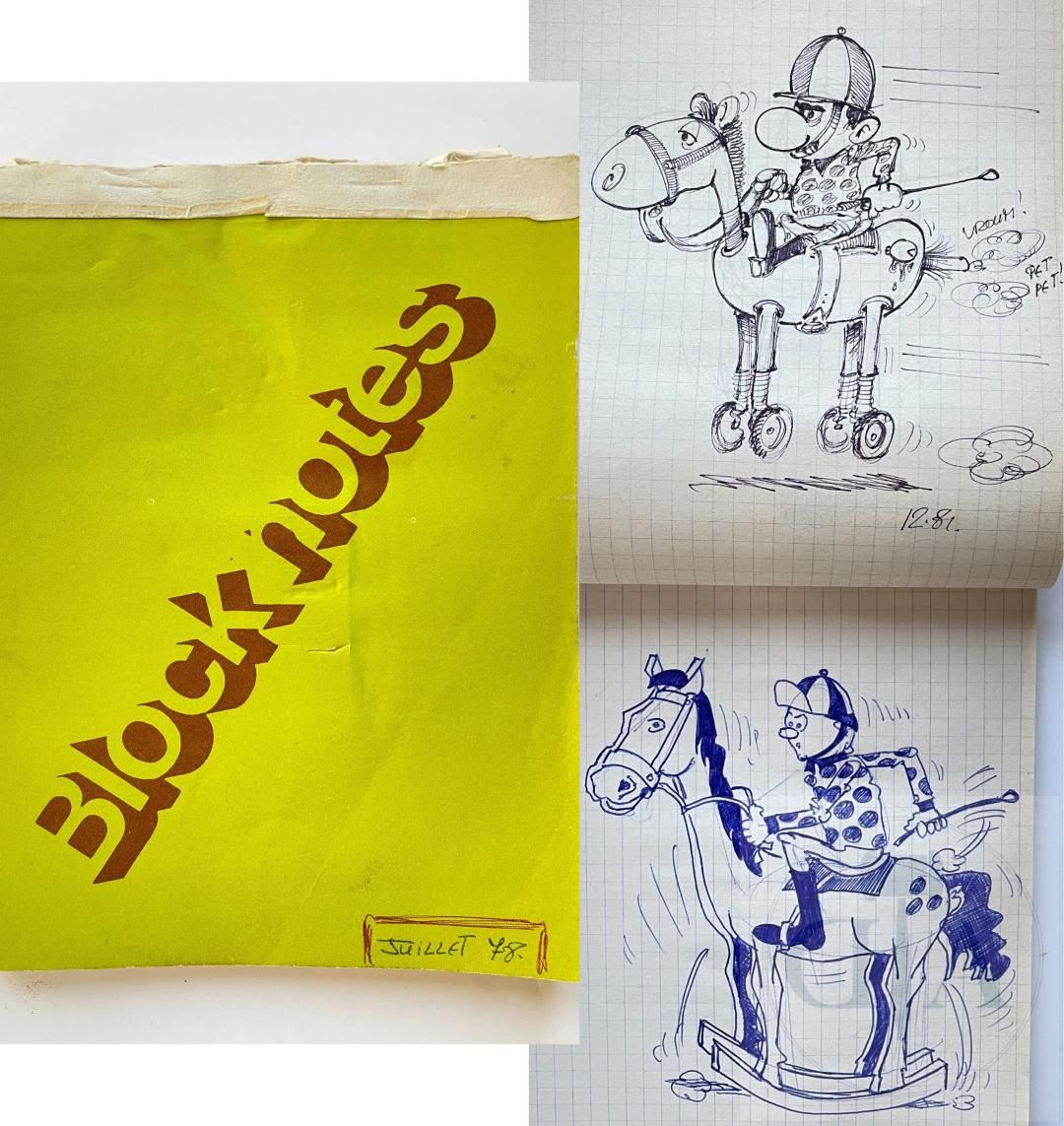 Null Studio Peyo/Eric Closter/Sketchbook dell'artista contenente 65 disegni/gag &hellip;