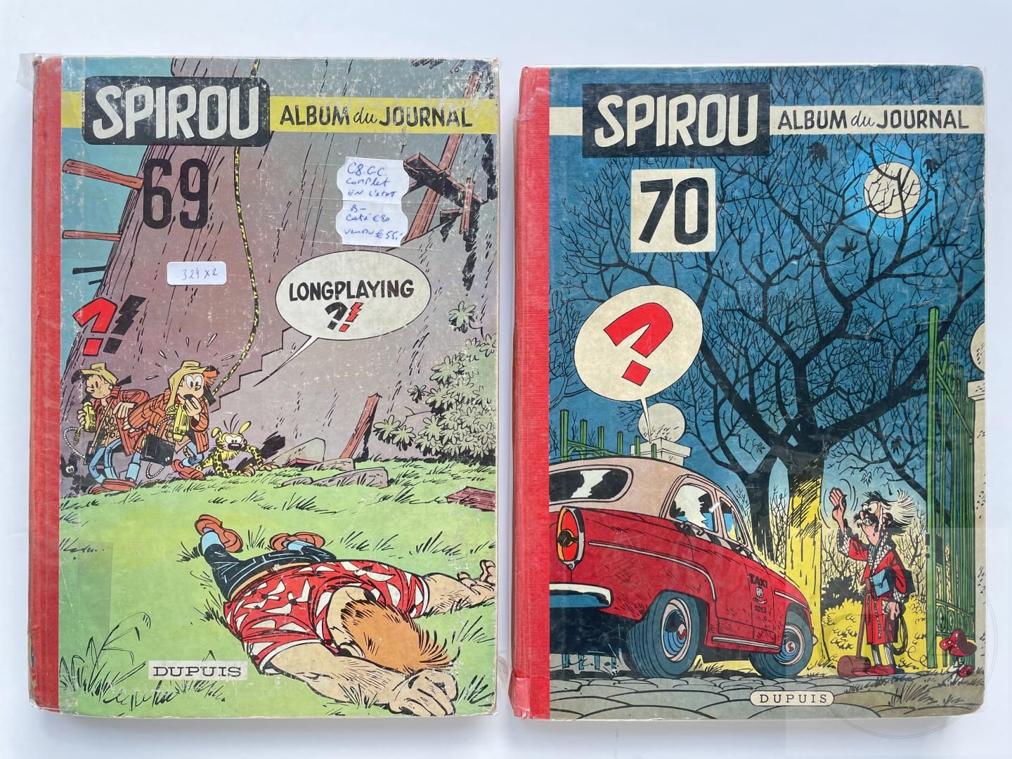 Null Le journal de Spirou/Reliure editeur n°69+70 de 1959. Completo en BE+BE