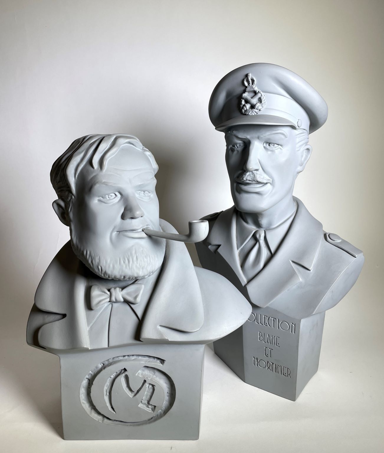 Null 
Jacobs/Blake e Mortimer, coppia di busti in resina monocromatica, laborato&hellip;