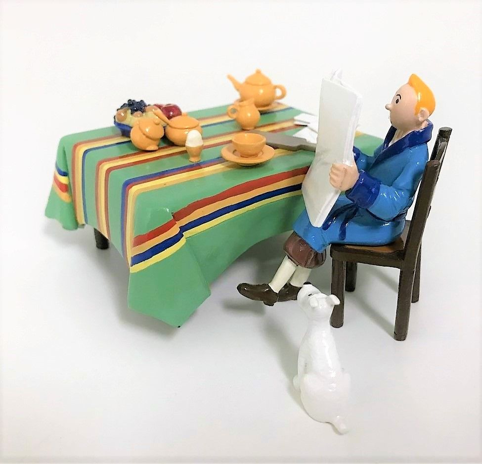 Null Hergé/Tintin. Ref 46912 "Tintin breakfast" dall'album "Le 7 sfere di crista&hellip;