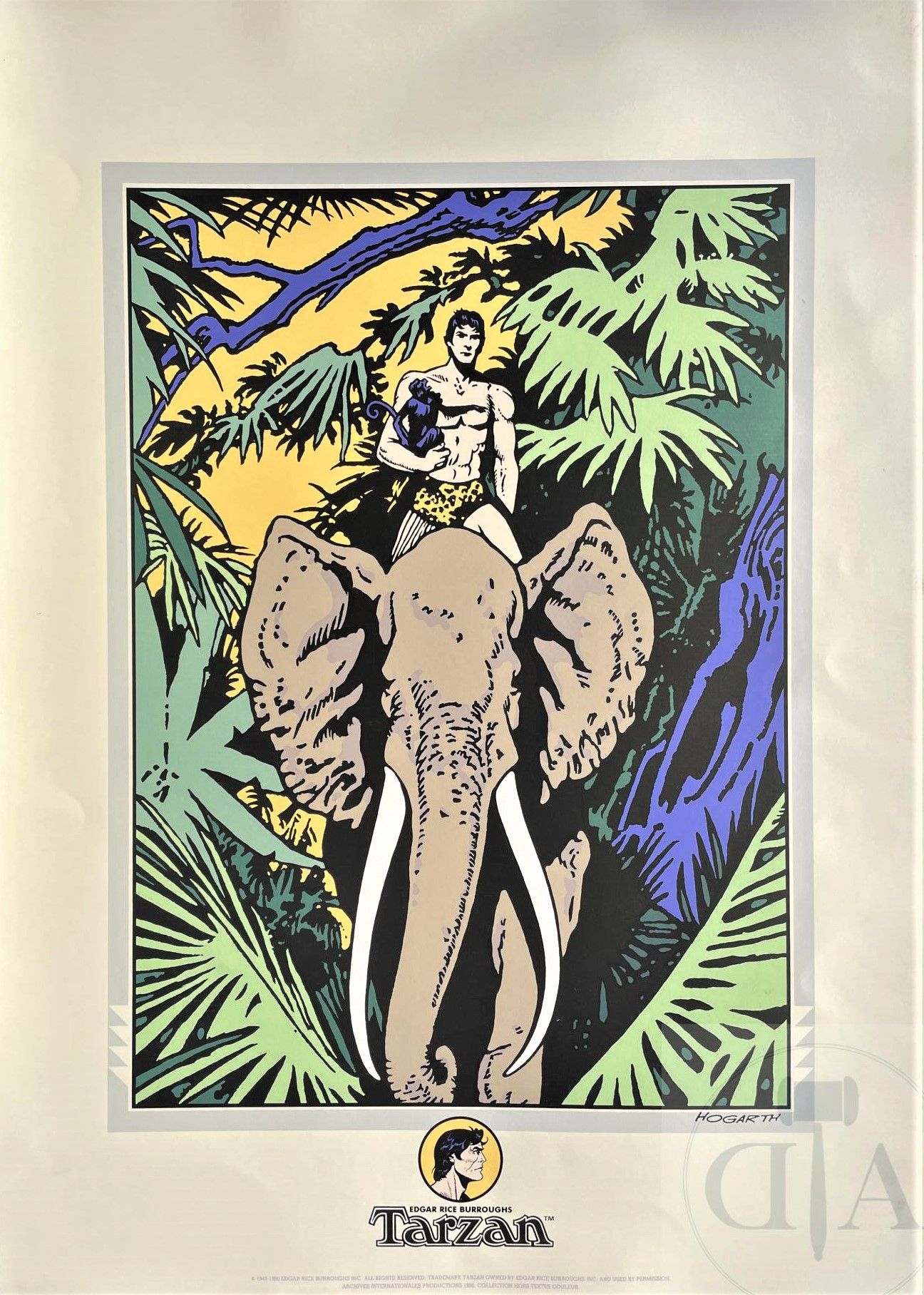 Null Hogarth/Affiche "Tarzan" éditée en 1990 par Archives internationale. TBE+. &hellip;