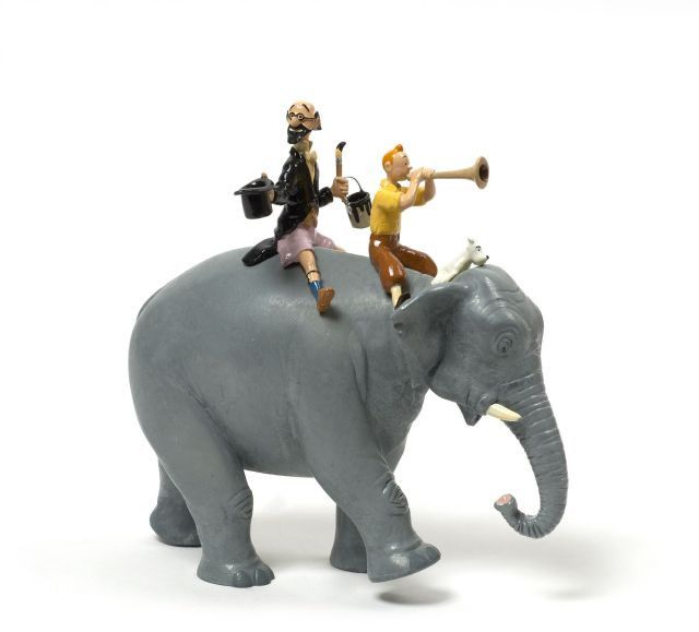 Null Hergé/Tintin. Ref 46910 "Tintin elephant" 从 "Les cigares du pharaon "专辑。 19&hellip;