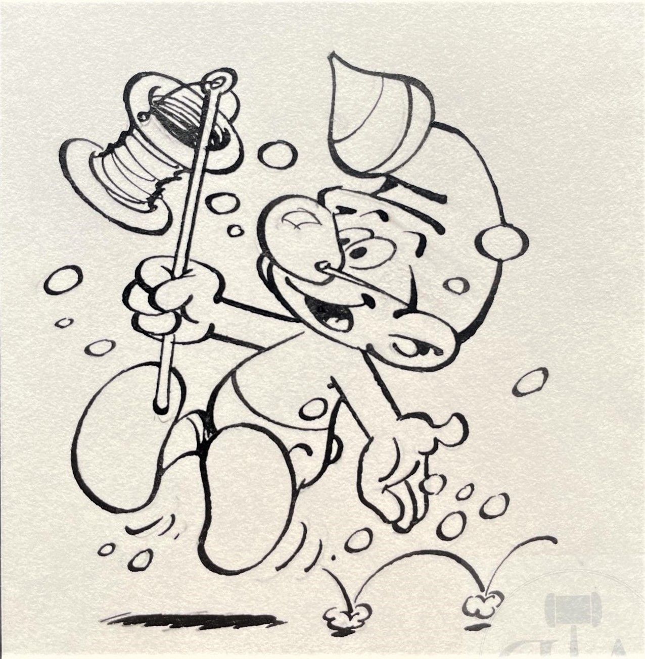 Null Studio Peyo/The Smurfs. Original drawing illustrating a Smurf disguised as &hellip;