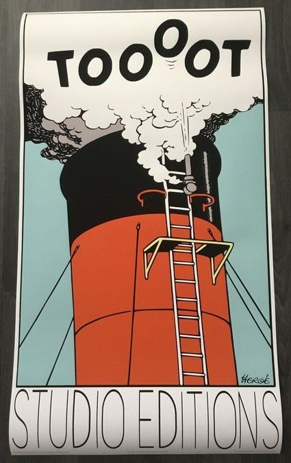 Null Hergé/海报 "TOOOT "由 "Studio Editions "于1980年出版，共1000份。 它是 "丁丁在美国 "专辑结尾处的一个盒子&hellip;