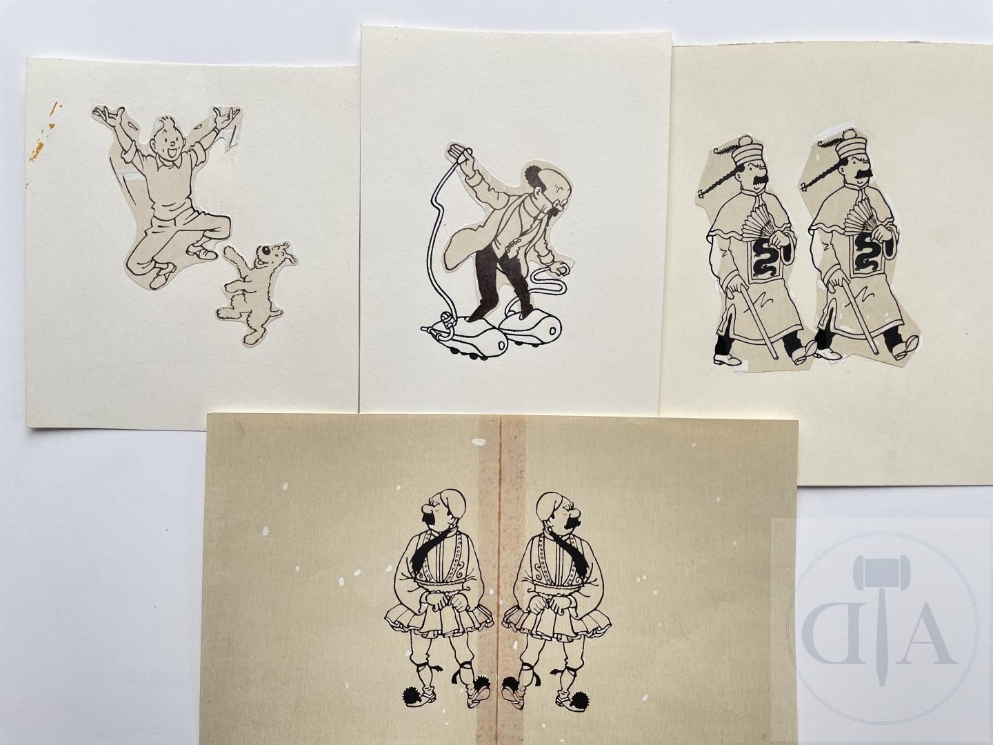 Null Studios Hergé/Amora. Set aus 4 Dekorationsentwürfen für die Amora-Senfgläse&hellip;