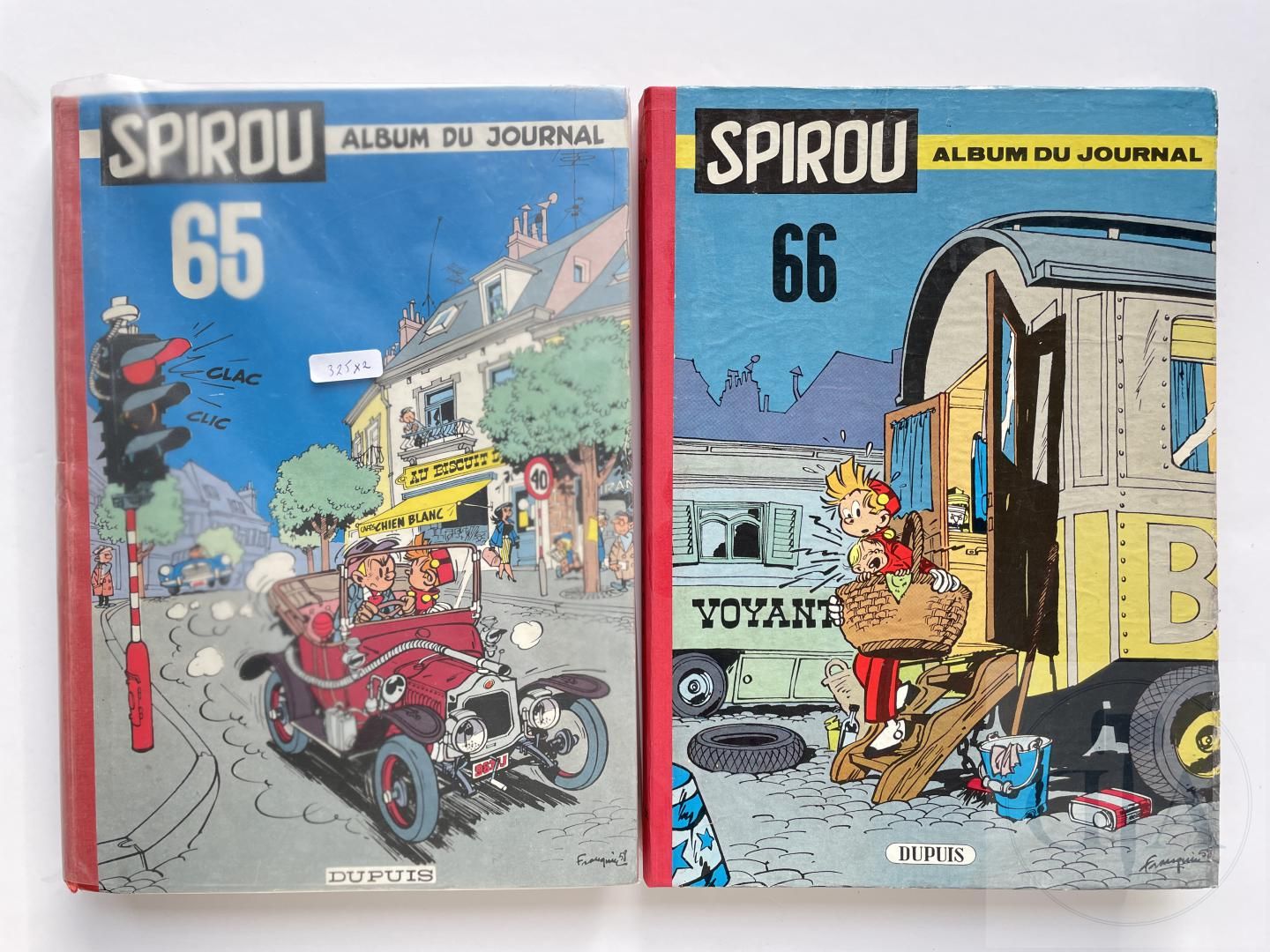 Null Le journal de Spirou/Reliure editeur n°65+66 of 1958. Complete in BE. Old r&hellip;