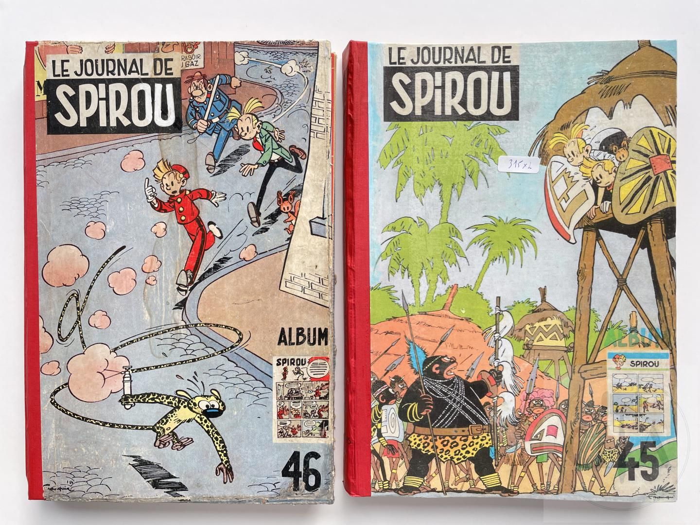Null Le journal de Spirou/Reliure editeur n°45+46 de 1953. Complet en BE. Ancien&hellip;