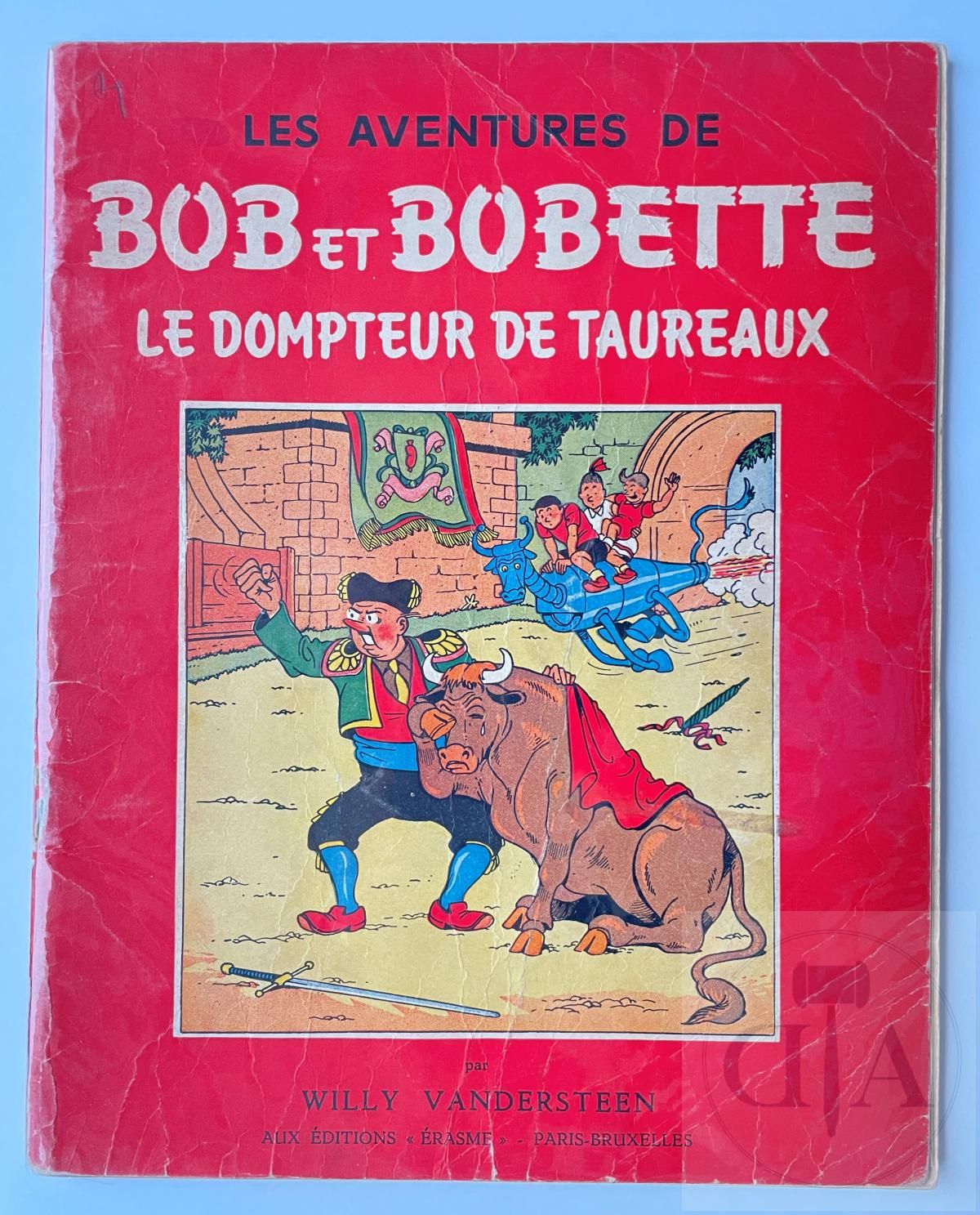 Null 范德斯坦/鲍勃和鲍勃特。 相册T4 "Le dompteur de tauraux "EO，1954年。 罕见的。 板块：BE。 内部：TBE+。