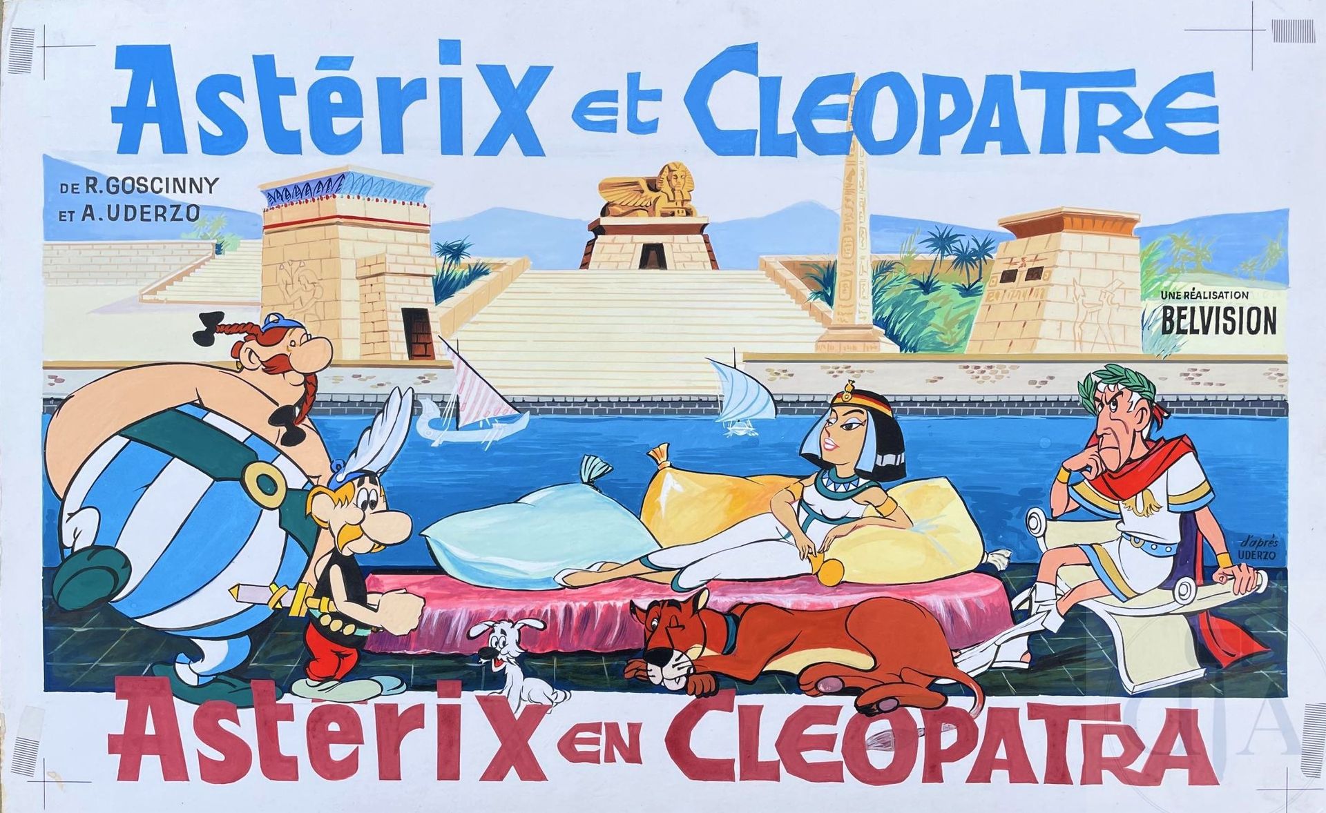Null Uderzo/Asterix/Belvision. Disegno originale per il poster belga del film d'&hellip;