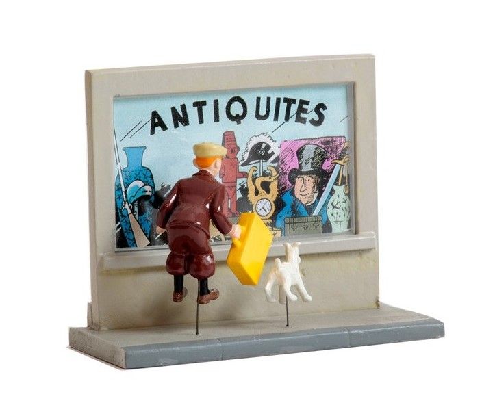Null Hergé/Tintin. Ref 46935 "Tintin vitrine" dall'album "L'oreille cassée" pubb&hellip;