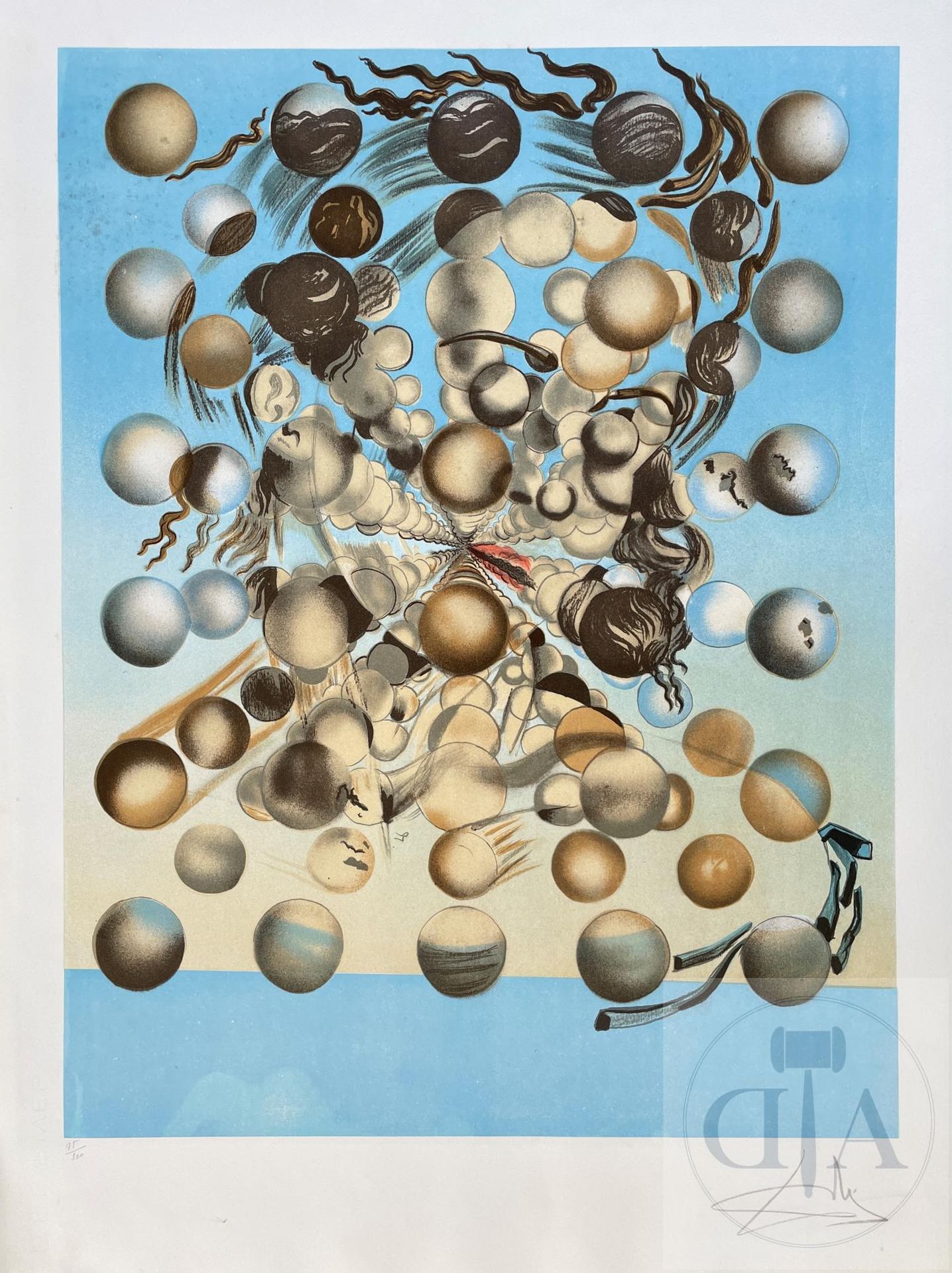 Null Dali/Lithographie "Galatea des sphères" éditée vers 1970 par le musée Dali/&hellip;