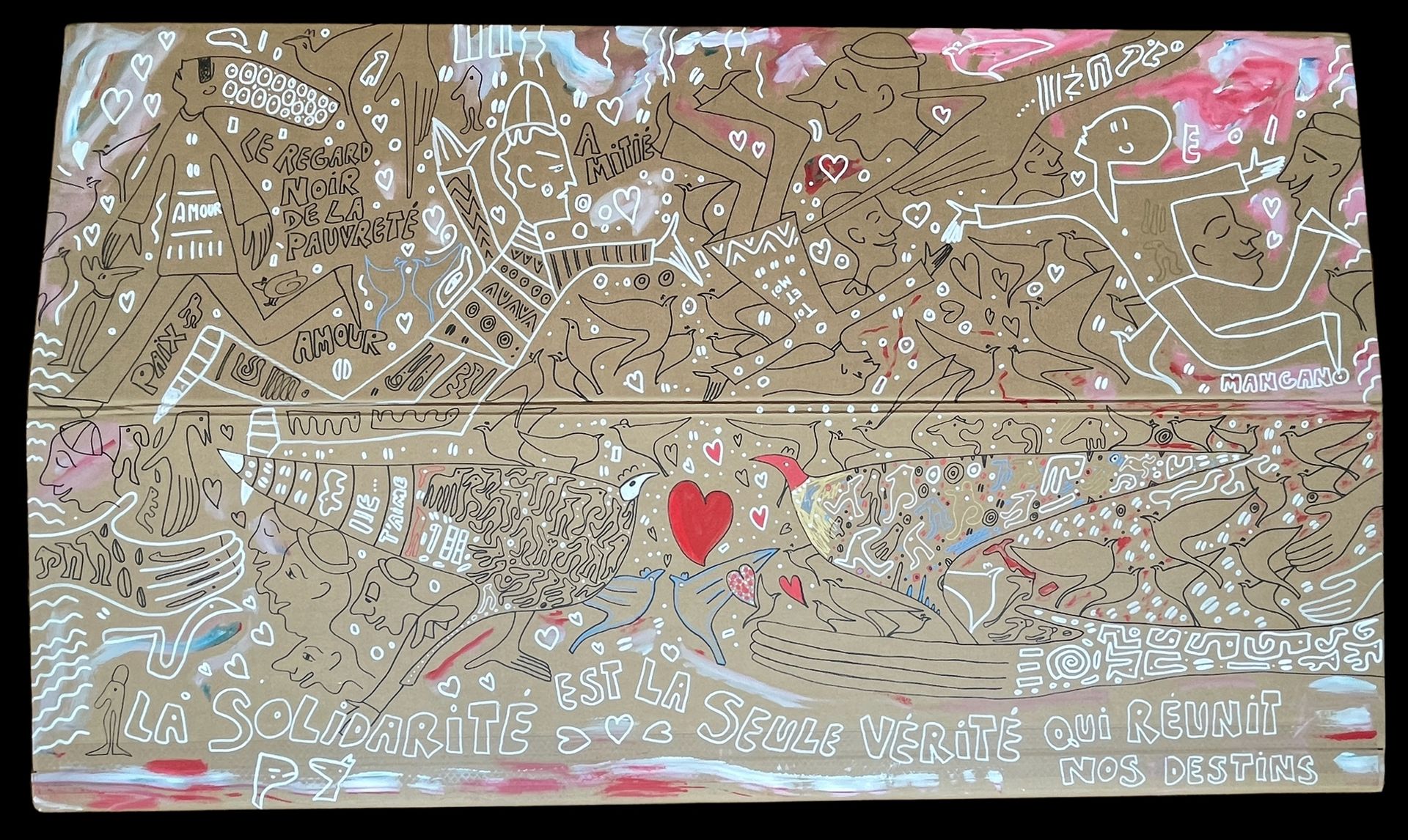 Null 
何塞-曼加诺，毛笔和水粉的原创作品，专门支持 "一顶帐篷一条命 "的行动。 已签名。 235 x 77 cm



最重要的是，何塞是一个人道主义者&hellip;