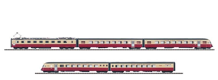 Null Trix HO/Ref 22135. Coffret train automoteur suisse TEE "Gottardo" à 5 éléme&hellip;
