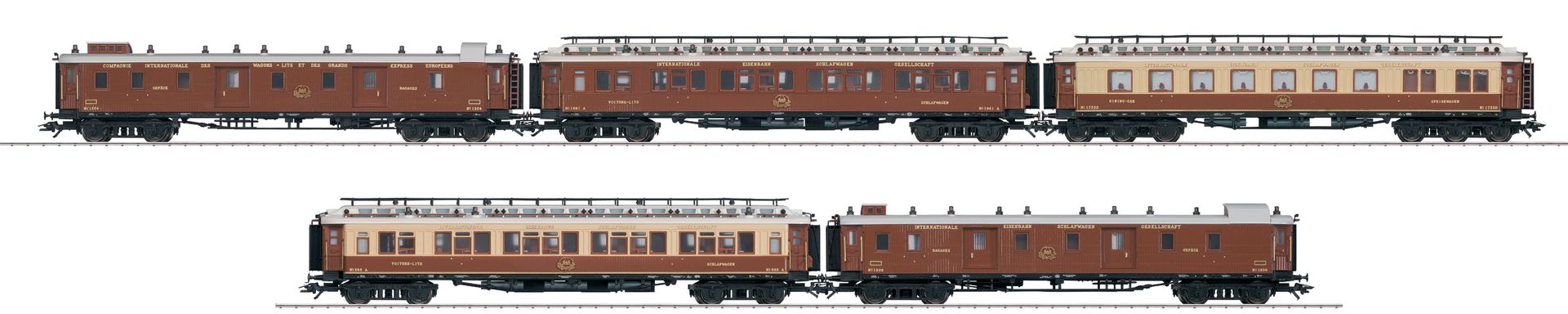Null Trix HO/Ref 23426. Coffret à 5 éléments "Orient Express" avec éclairage int&hellip;