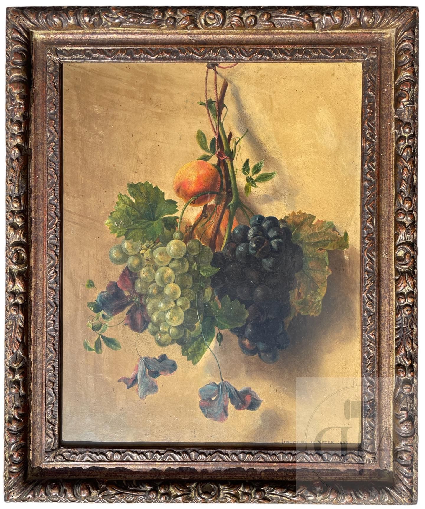 Null De Noter Josephine (1805-1825)/原创优质作品，描绘水果静物。 签名和日期为1825年。 板上油彩。 背面的标签未被破译。&hellip;
