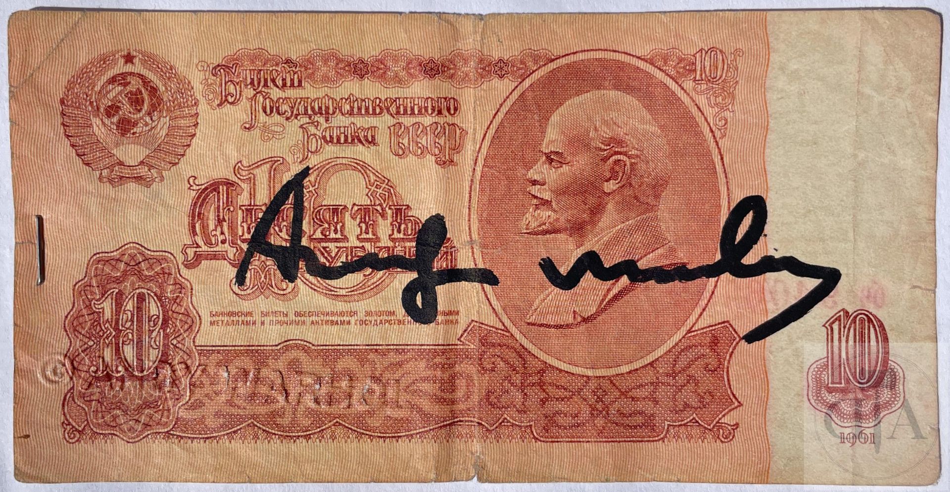 Null Andy Warhol/Originalwerk "Test signed dollars". Eine vom Künstler signierte&hellip;