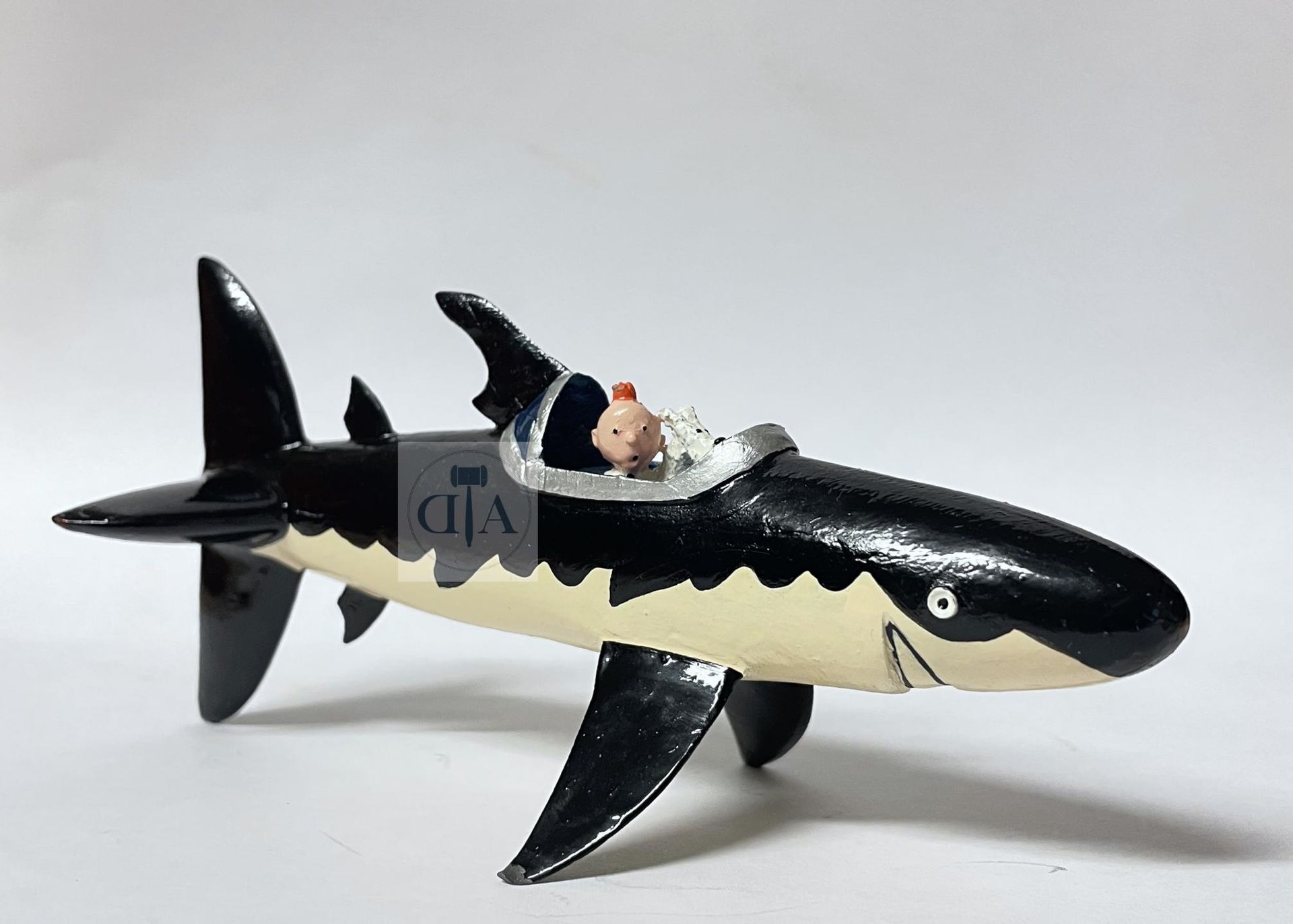 Null Hergé/Tintin. Pixi ref 4510 "Tintin and Snowy in the shark" white belly ver&hellip;